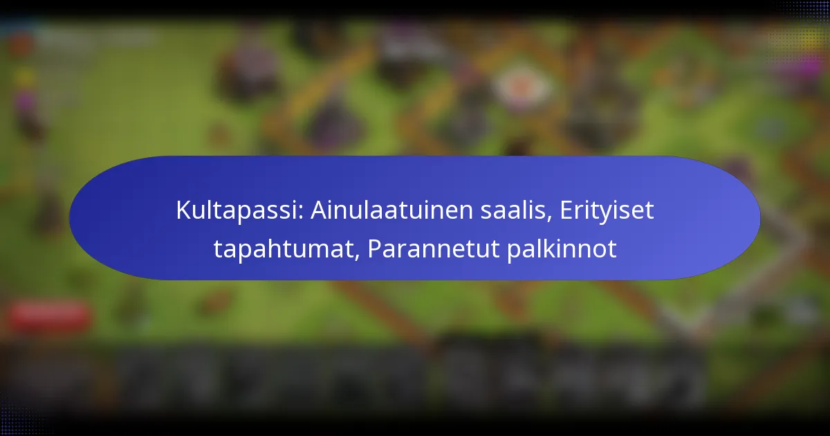 Read more about the article Kultapassi: Ainulaatuinen saalis, Erityiset tapahtumat, Parannetut palkinnot