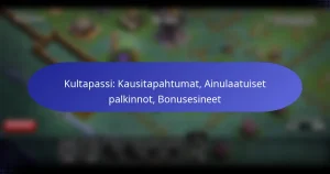 Read more about the article Kultapassi: Kausitapahtumat, Ainulaatuiset palkinnot, Bonusesineet
