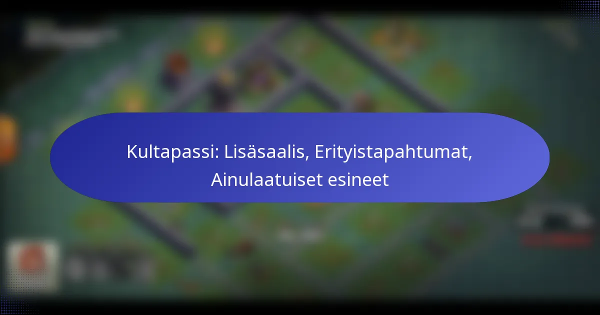 Read more about the article Kultapassi: Lisäsaalis, Erityistapahtumat, Ainulaatuiset esineet