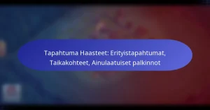 Read more about the article Tapahtuma Haasteet: Erityistapahtumat, Taikakohteet, Ainulaatuiset palkinnot