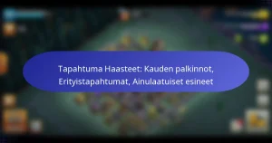 Read more about the article Tapahtuma Haasteet: Kauden palkinnot, Erityistapahtumat, Ainulaatuiset esineet