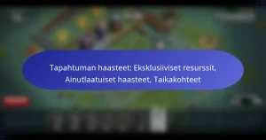 Read more about the article Tapahtuman haasteet: Eksklusiiviset resurssit, Ainutlaatuiset haasteet, Taikakohteet