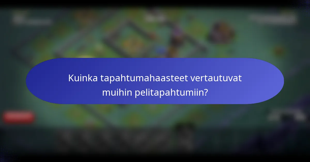 Kuinka tapahtumahaasteet vertautuvat muihin pelitapahtumiin?
