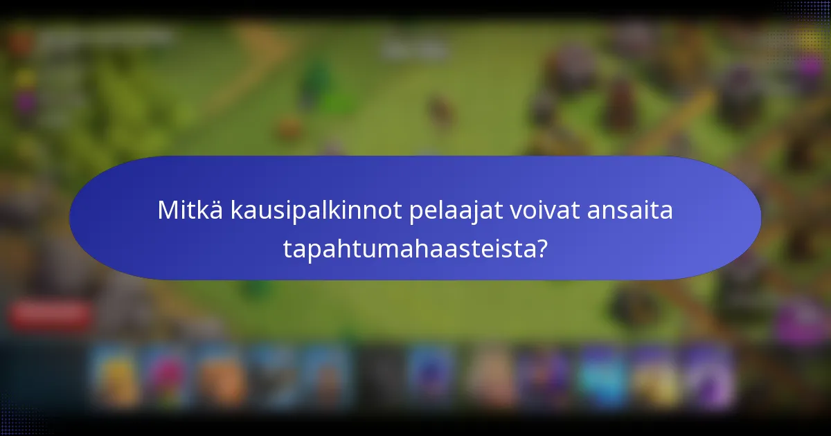Mitkä kausipalkinnot pelaajat voivat ansaita tapahtumahaasteista?
